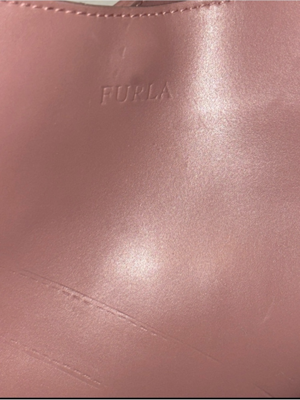 Furla Dusty Pink Leather & Calf Hair Shoulder Bag W/COA - Picture 5 of 10
